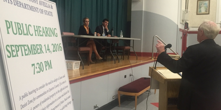 Senator Avella Speaks At Public Hearing on September 14th
