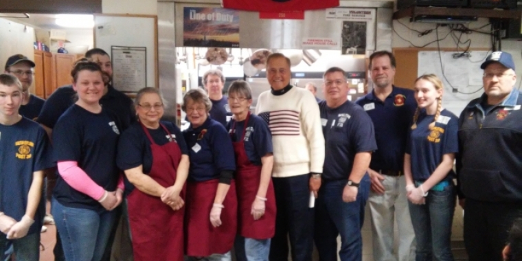 Senator Bonacic is pictured with members of the Walton Firehouse, and volunteers at the Delaware Valley Agriculture Luncheon