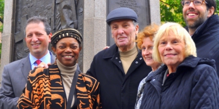 Sen. Montgomery with Councilman Brad Lander (L), Buddy Scotto (C), Assemblywoman Jo Anne Simon, former Assemblywoman Joan Millman, and Senator Daniel Squadron