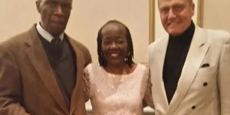 Senator Bonacic is pictured with (L-R), Dr. Albert J. Williams-Myers, and President of the Ellenville NAACP, Maude Bruce.