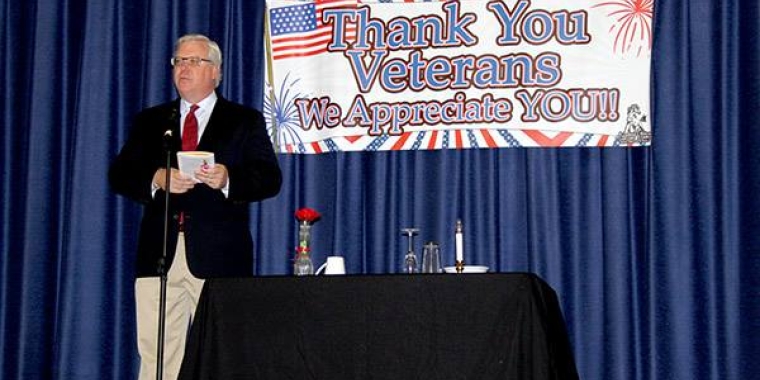 Senator O'Mara participated in a Veterans Tribute Ceremony at the Center Street Elementary School in Horseheads on Friday, November 6, 2015.