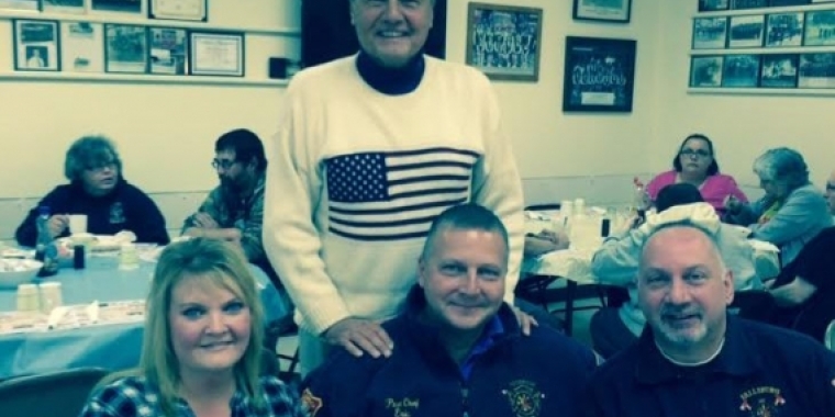 Senator Bonacic is pictured with (L-R), Donna Akerley (Town of Fallsburg Town Clerk), and Past Chief’s Eric Akerley and Richard Levine.