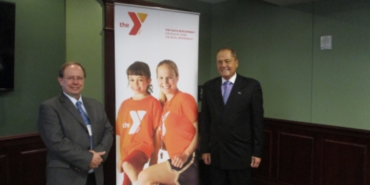 Senator Bonacic is pictured with Jerry Hancosky, Executive Director of the Frost Valley YMCA.