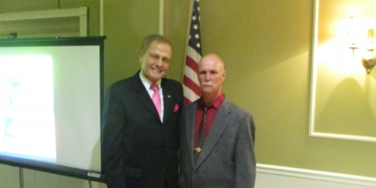 Senator Bonacic is pictured with Summitville Fire Chief, Craig Blakesley.