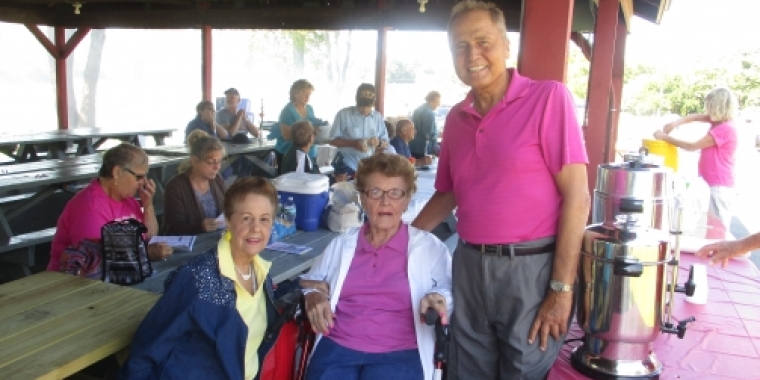 Senator Bonacic is pictured with Ann Briscese of Warwick, and Kay Pluta of Florida.