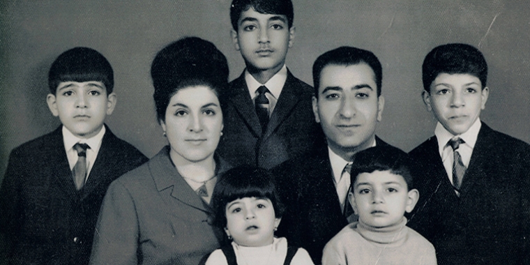 Senator Anna M. Kaplan, front and center, aged 3, with her family in Iran