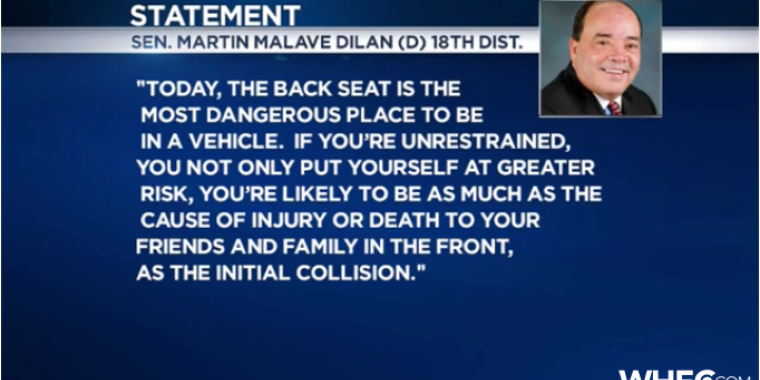 There is a new push to require people of all ages sitting in the back seat of a car to wear a seat belt.