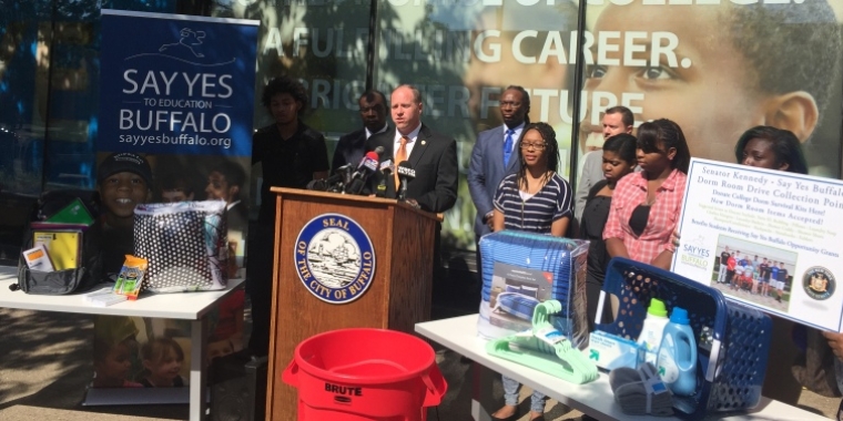 Sen Kennedy, Mayor Byron Brown, Representatives from Say Yes Announce New Donation Drive