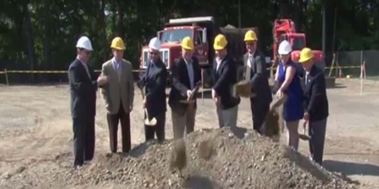 Senator O'Mara and other state and local officials conduct the official groundbreaking ceremony.