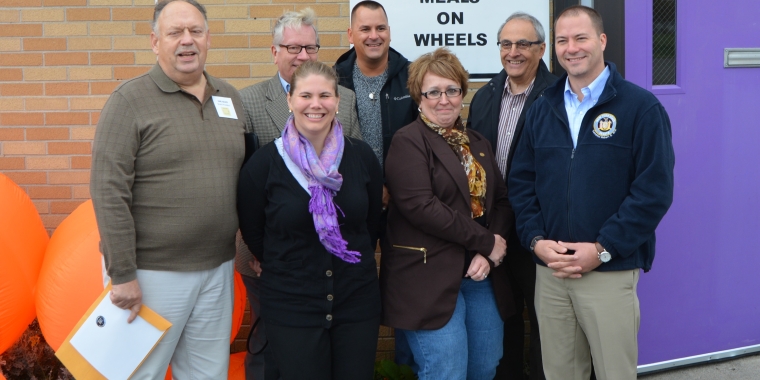 Pictured from L-R: Karl Bauer, President of Twin Cities Meals on Wheels; Robin Schimminger, Assemblyman; Katherine Alexander, City Attorney; Rick Davis, City of Tonawanda Mayor; Donna Braun, 2nd Ward Alderwoman; Arthur Pappas, City of North Tonawanda Mayor; Rob Ortt, New York State Senator.
