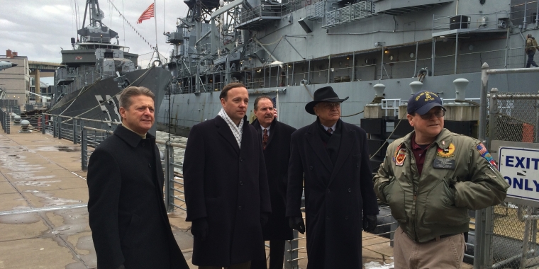 Senator Gallivan and Senator Croci tour the Buffalo and Erie County Naval & Military Park