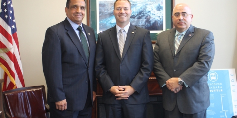 Pictured from left to right: Ruben Estrada, Director of Health Equity for the Orange County Dept. of Health; Senator Rob Ortt; and Dr. Eli Avila, Orange County Department of Health Commissioner.
