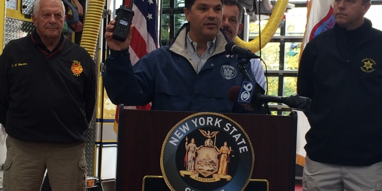 Senator George Amedore announces funding to help improve communications and operations for emergency services, including police, fire and EMS, throughout Albany County.