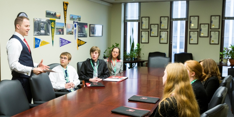 Sen. Rob Ortt (R,C,I,Ref-North Tonawanda) welcomes local 4-H standouts, Melanie Morgan, Ashley Randell, William Gregoire, and Jacques Gregoire to Albany for a day of recognition.