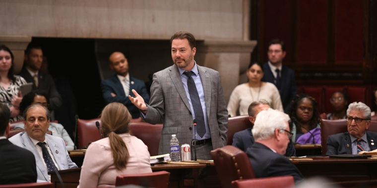 Republican Leader Rob Ortt Speaks On The Senate Floor As 2023 Session Comes To A Close