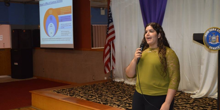 Stephanie Rodriguez, Senior Analyst with the Mayor's Office of Contract Services, spoke about the process in which non-profit organizations can apply for city contracts.