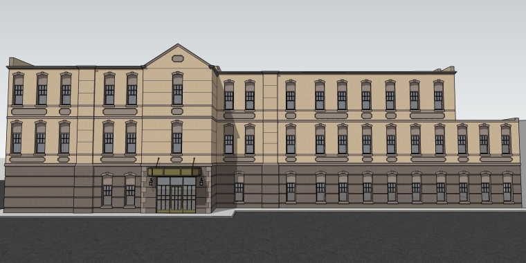 An artist's rendering of the Burrous building renovation