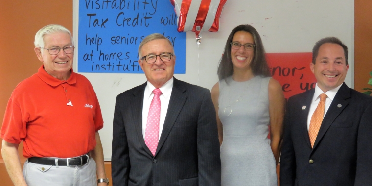 Senator DeFrancisco is pictured with Bob O'Connor, Tania Anderson and Tom Griffith