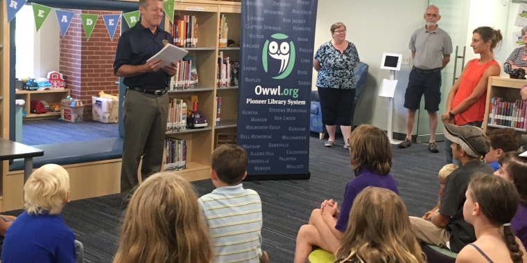 Senator Gallivan visits Avon Free Library