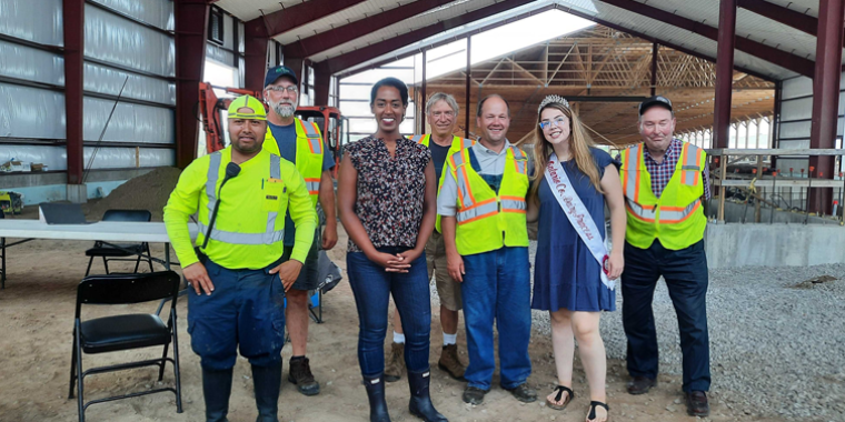 Senator Brouk visits a farm in Ontario County, August, 2021