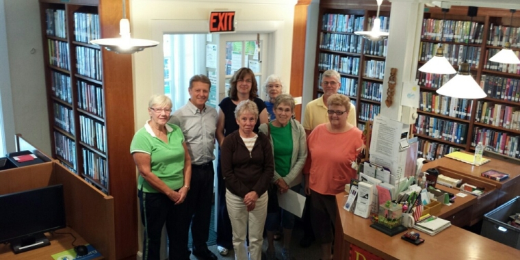 Senator Gallivan at Caledonia Library - file photo