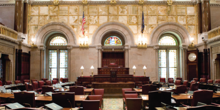 The New York State Senate Chamber.
