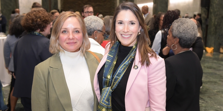 Left to Right: Michelle Romalin Deyo and Senator Michelle Hinchey at the NYS Capitol on Thursday, March 30, 2023