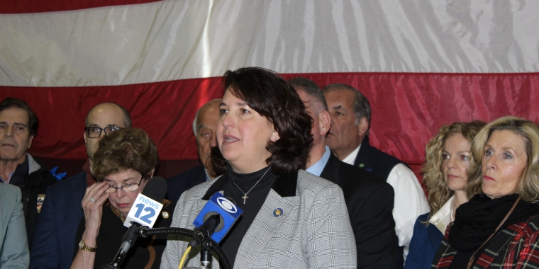 At Podium: Sen. Canzoneri-Fitzpatrick Standing with State and Local Officials from Long Island
