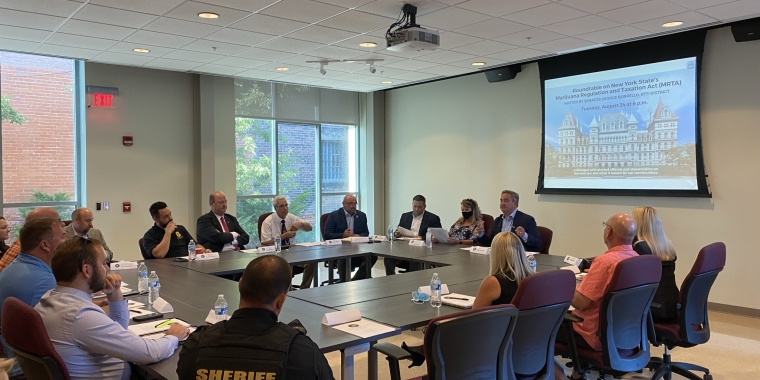 Sen. Borrello hosted an Aug. 24 roundtable with local officials to discuss the state's new marijuana law