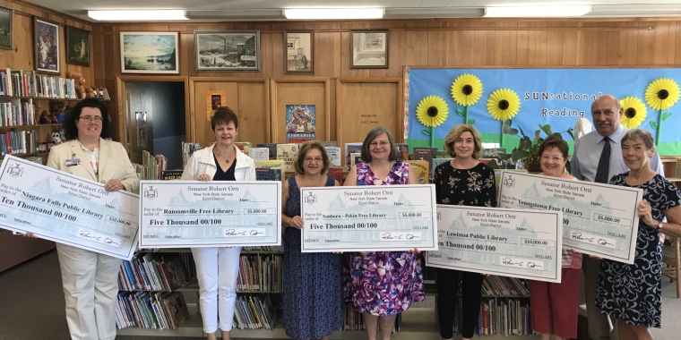 On Wednesday, Senator Rob Ortt (R,C,I,Ref-North Tonawanda) awarded five Niagara County libraries $35,000 in state education funds.