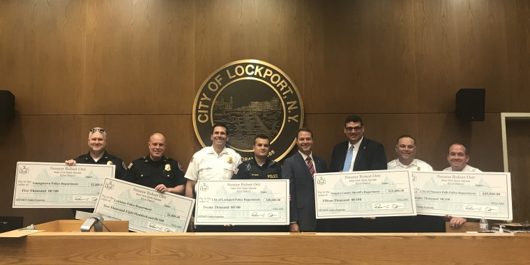 On Tuesday, Sen. Ortt (R,C,I,Ref-North Tonawanda) joined five local law enforcement departments to present over $60,000 in public protection funding.