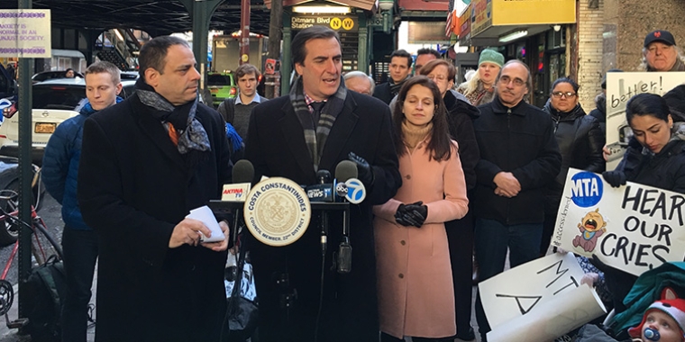 Community Rallies Against MTA Construction Plan at Ditmars Boulevard Station