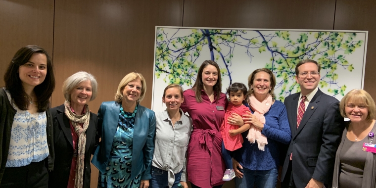 Senator Shelley Mayer, Assemblyman David Buchwald, and Star Legacy Foundation members commemorating Pregnancy & Infant Loss Awareness Day.
