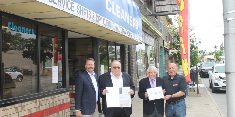(Left-Right: Sen. Rob Ortt, Russell Petrozzi, Joseph Petrozzi, Assemblyman Angelo Morinello)
