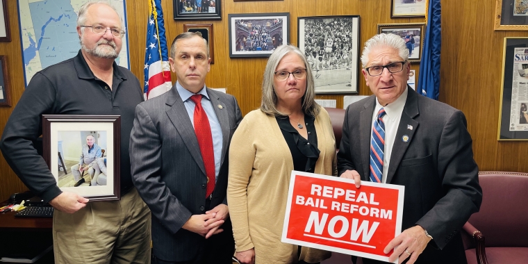 L-R: Jan Patrick (Tammy’s husband), Assemblyman Robert Smullen, Tammy Patrick and Senator Jim Tedisco.