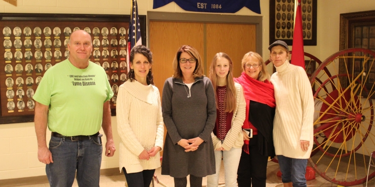 Senator Helming meets with members of the Ontario County Lyme Support Group in January.