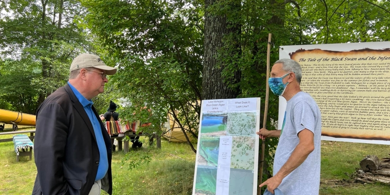 Sen. Pete Harckham with Ken Balfer, president of the Mohegan Lake Improvement District
