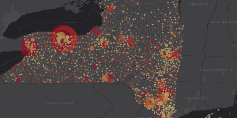 NYS Map of Traffic Debt