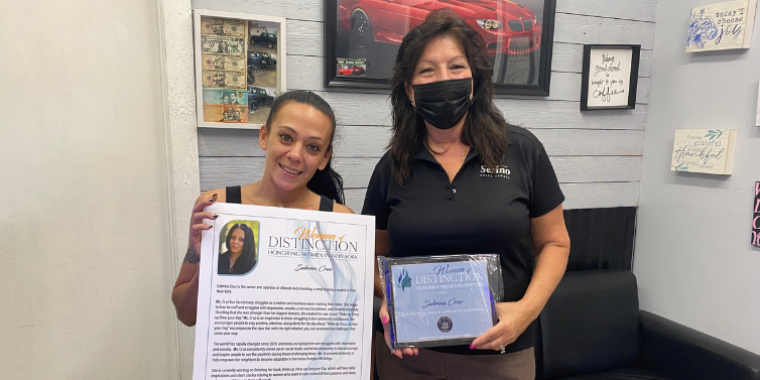 Serino pictured with Sabrina Cruz