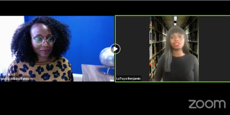 The guest trainer for this week's event was Francilia Wilkins Rahim, CEO and Founder, R.F. Wilkins Consultants, Inc., left, and it was moderated by LaToya Benjamin, Director of Economic Development for Senator James Sanders Jr.