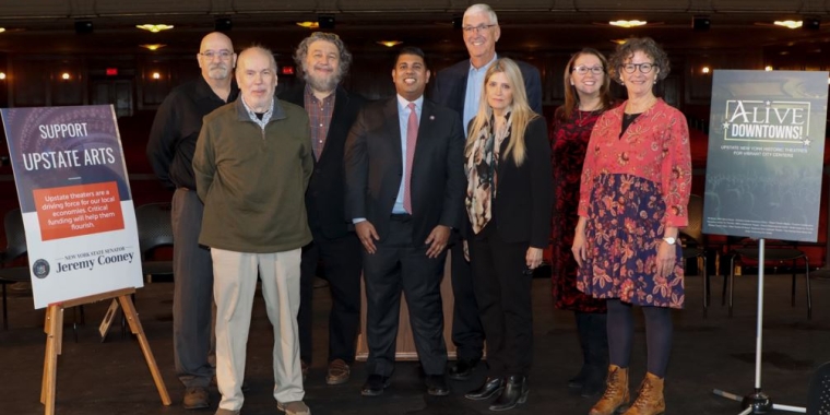 NYS Senator Cooney Pictured with Owners and Operators of Historic Theaters Across Upstate New York
