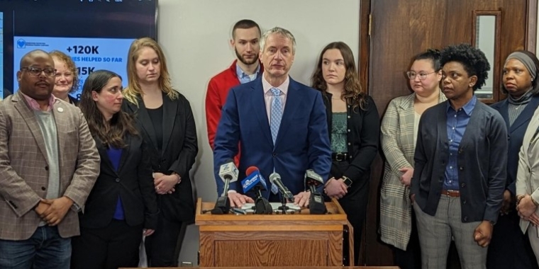 Senator Sean Ryan speaks about the importance of the Homeowner Protection Program, Feb. 24, 2023