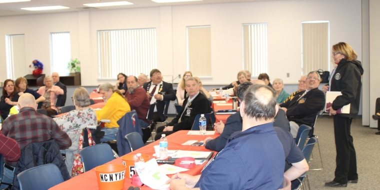 Senator Pam Helming speaking at the Northern Central New York Volunteer Firemen’s Association’s 2020 Legislative Outreach Program