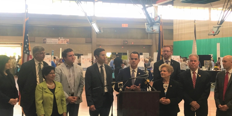 Lawmakers gathered at Sen. Carlucci's Senior Fair