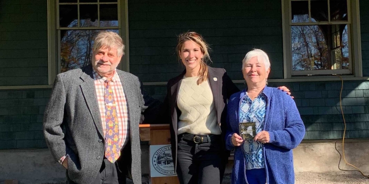 (Pictured Left to Right): Gary Slutzky, Senator Michelle Hinchey, and Barbara Slutzky.