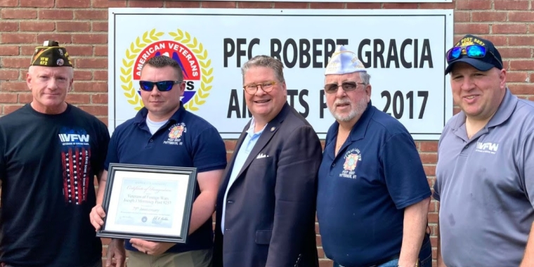 State Sen. Pete Harckham at VFW Post 9257 in Putnam Lake, NY