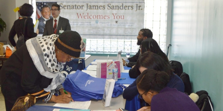 Many seniors took advantage of the opportunities available at the job fair.