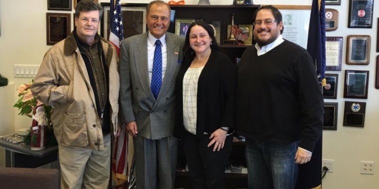 Pictured L-R are, Ulster County Legislator Jim Delaune, Senator Bonacic, Executive Director of the Wallkill Valley Land Trust Christie DeBoer, and Ulster County Legislator Hector Rodriguez.