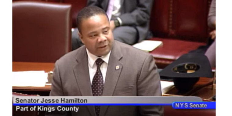 Senator Jesse Hamilton delivers remarks on International Women's Day