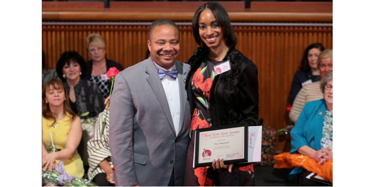 Senator Hamilton with Women of Distinction Honoree Pia Raymond
